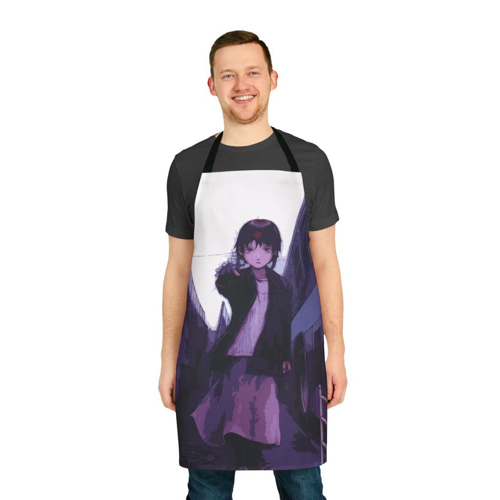 Stylish apron featuring the iconic anime series Serial Experiments Lain