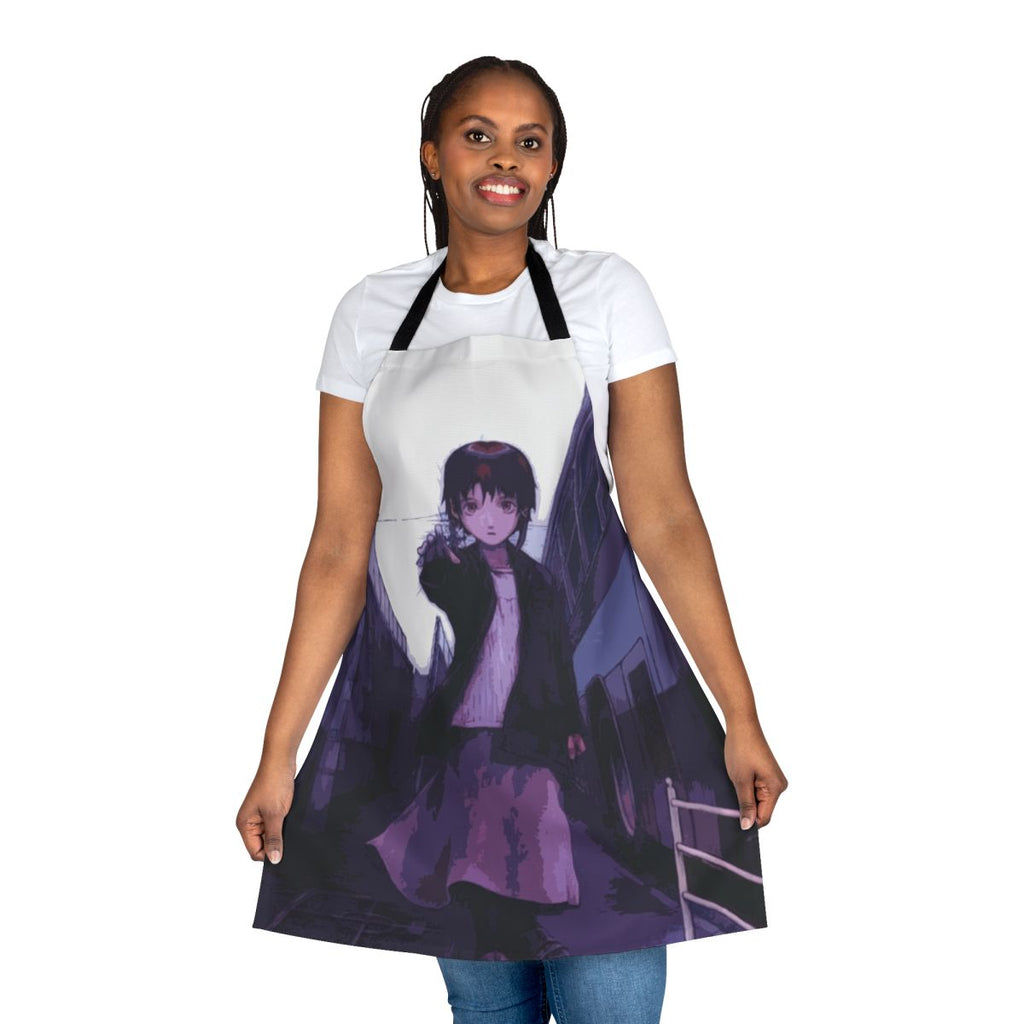Stylish apron featuring the iconic anime series Serial Experiments Lain