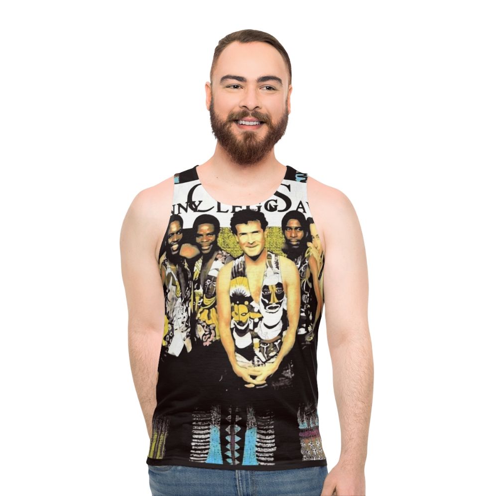 Unisex 90s grunge tank top with Johnny Clegg and Savuka design