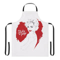 A stylish apron featuring an iconic 90s dance pose, perfect for the musically ambitious home chef.