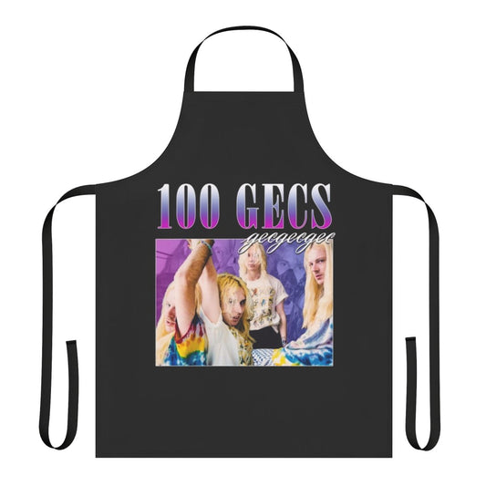 90s retro style graphic tee apron featuring 100 Gecs-inspired design