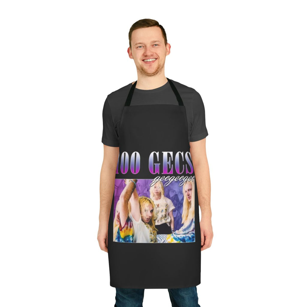 90s retro style graphic tee apron featuring 100 Gecs-inspired design