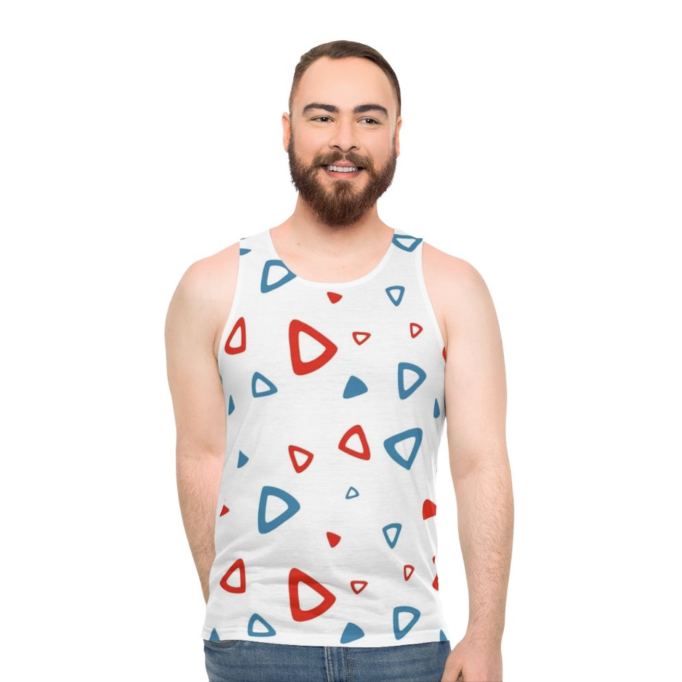 90s retro triangle pattern unisex tank top