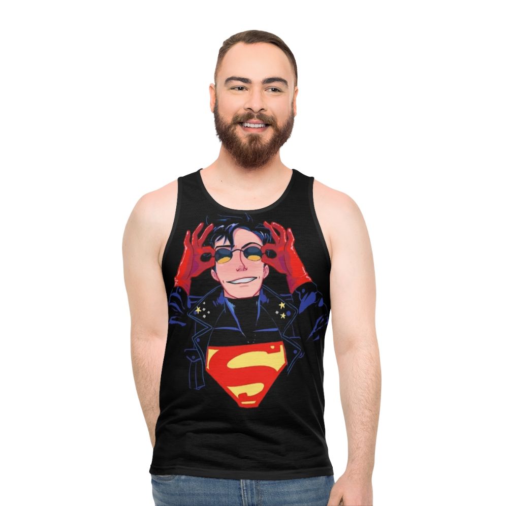 90s superhero unisex tank top