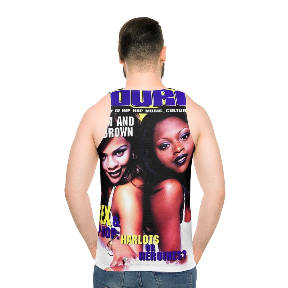 90s unisex tank top with hip hop inspired design