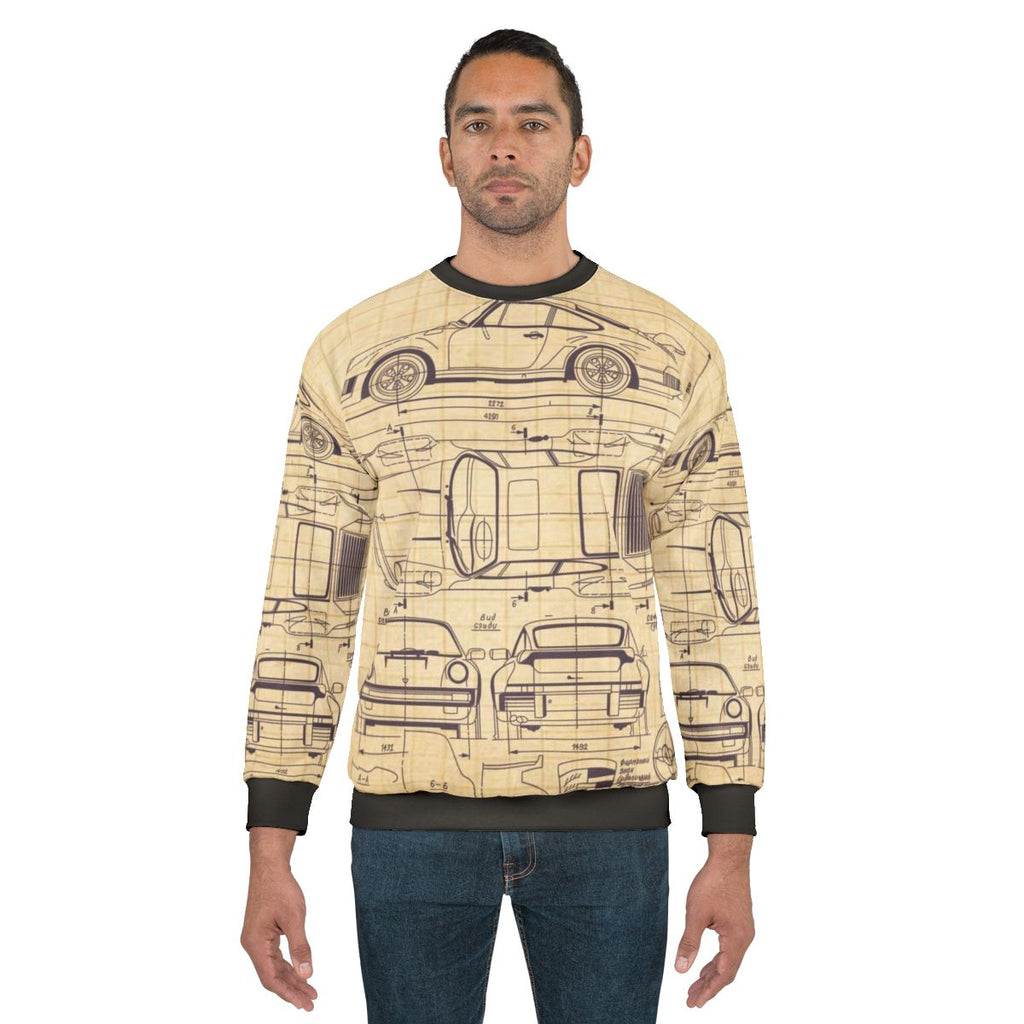 Porsche 911 Blueprint Sweatshirt
