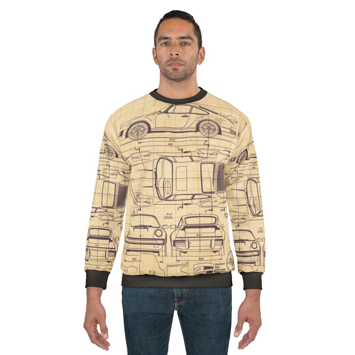 Porsche 911 Blueprint Sweatshirt
