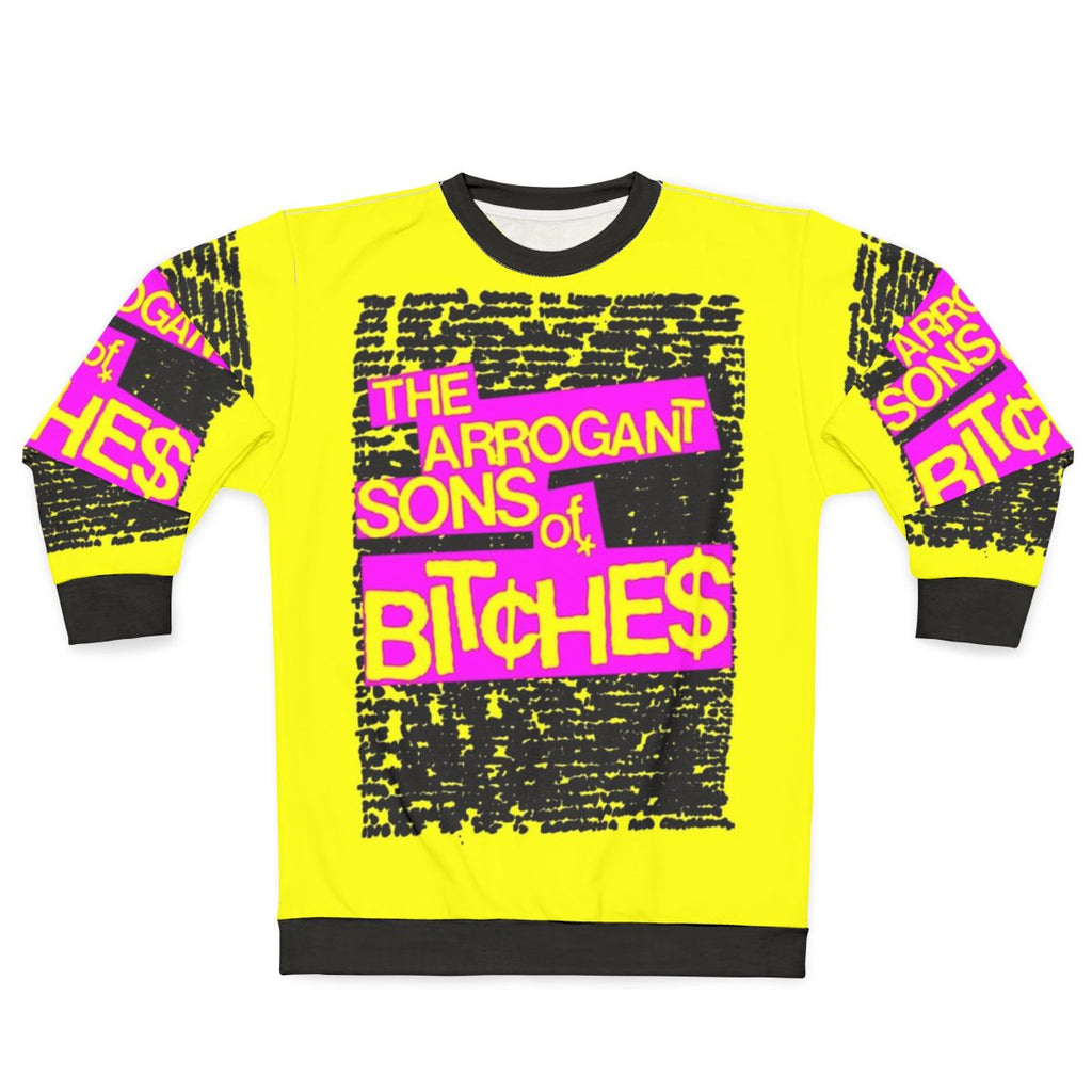 A 0B Sweatshirt featuring Jeff Rosenstock's Arrogant Sons of Bitches band logo