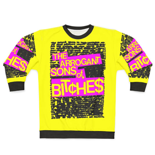 A 0B Sweatshirt featuring Jeff Rosenstock's Arrogant Sons of Bitches band logo