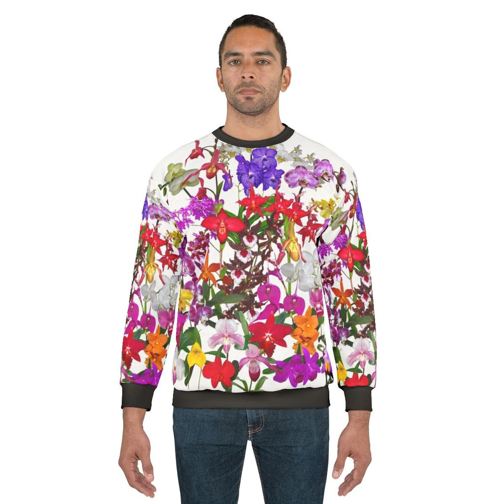 Orchid Celebration Floral Sweatshirt