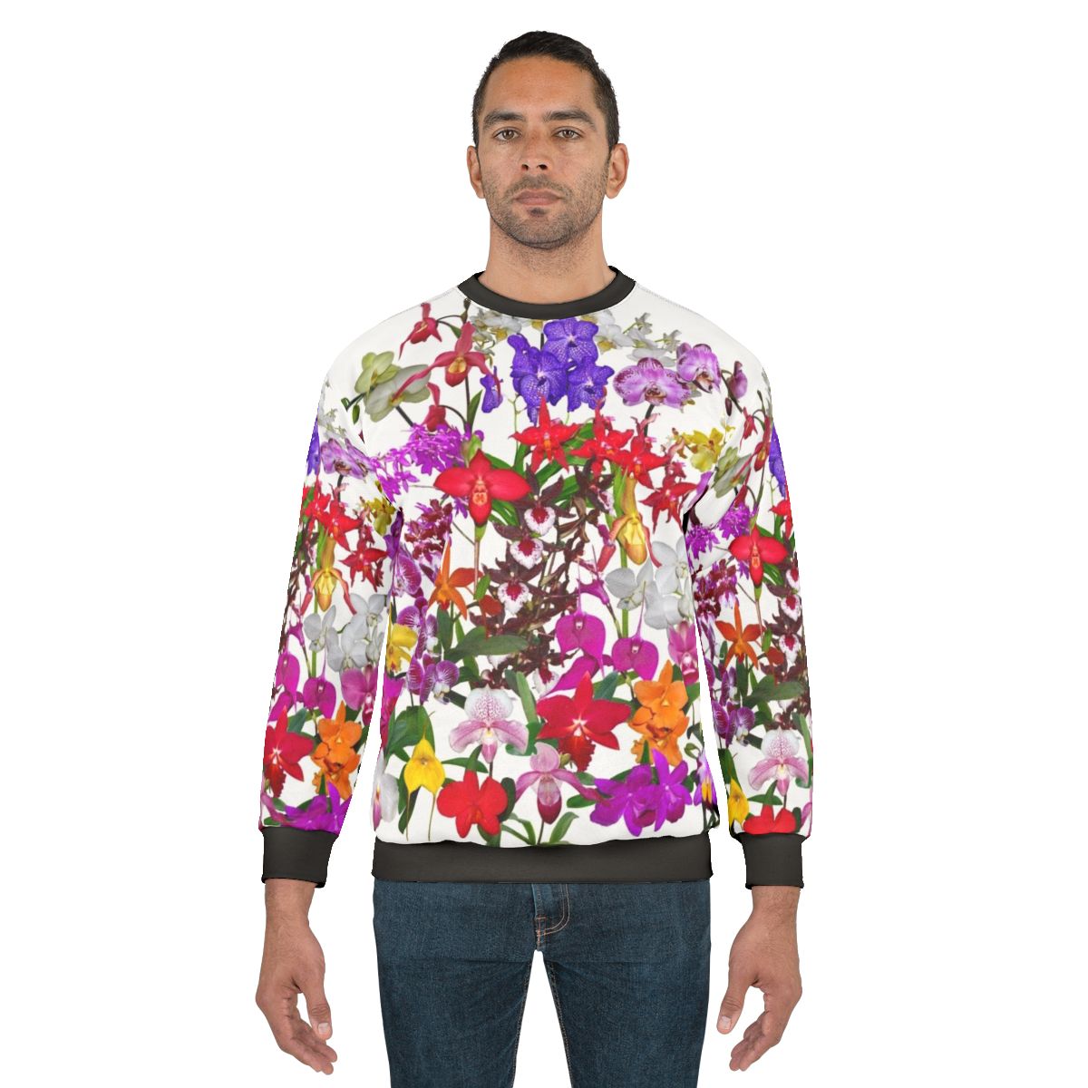 Orchid Celebration Floral Sweatshirt