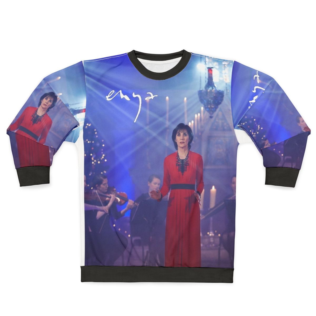 Enya Christmas sweatshirt with festive holiday design
