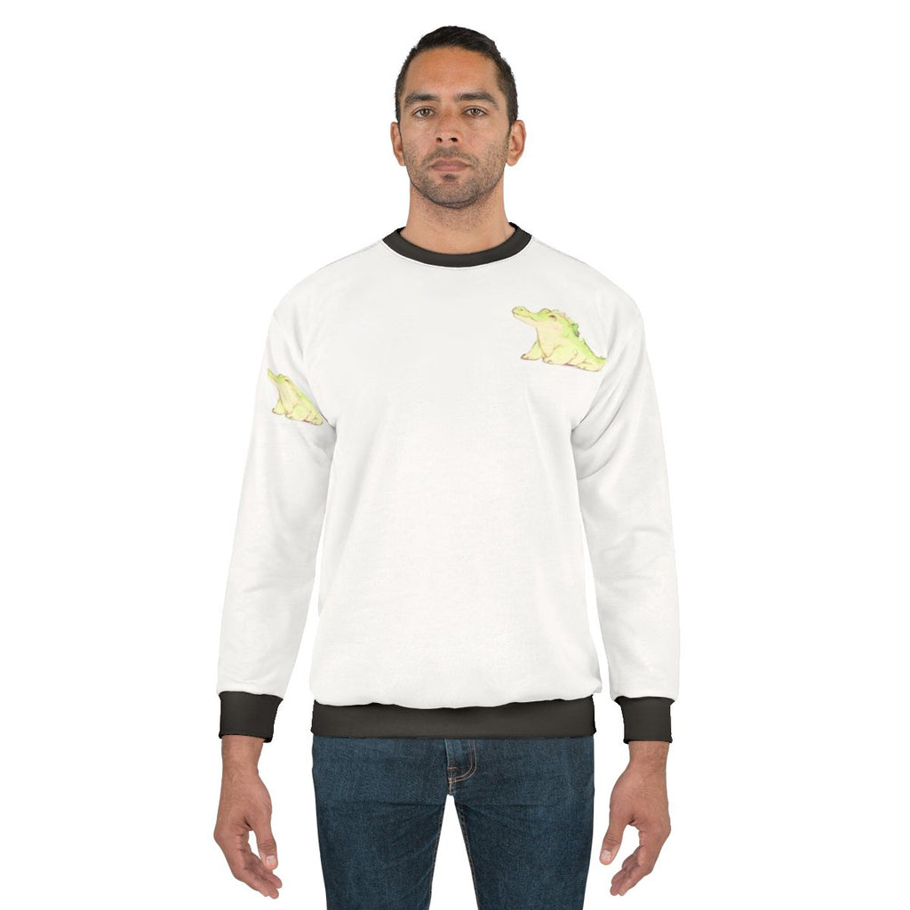 Cute crocodile sweatshirt with mystical and legendary design