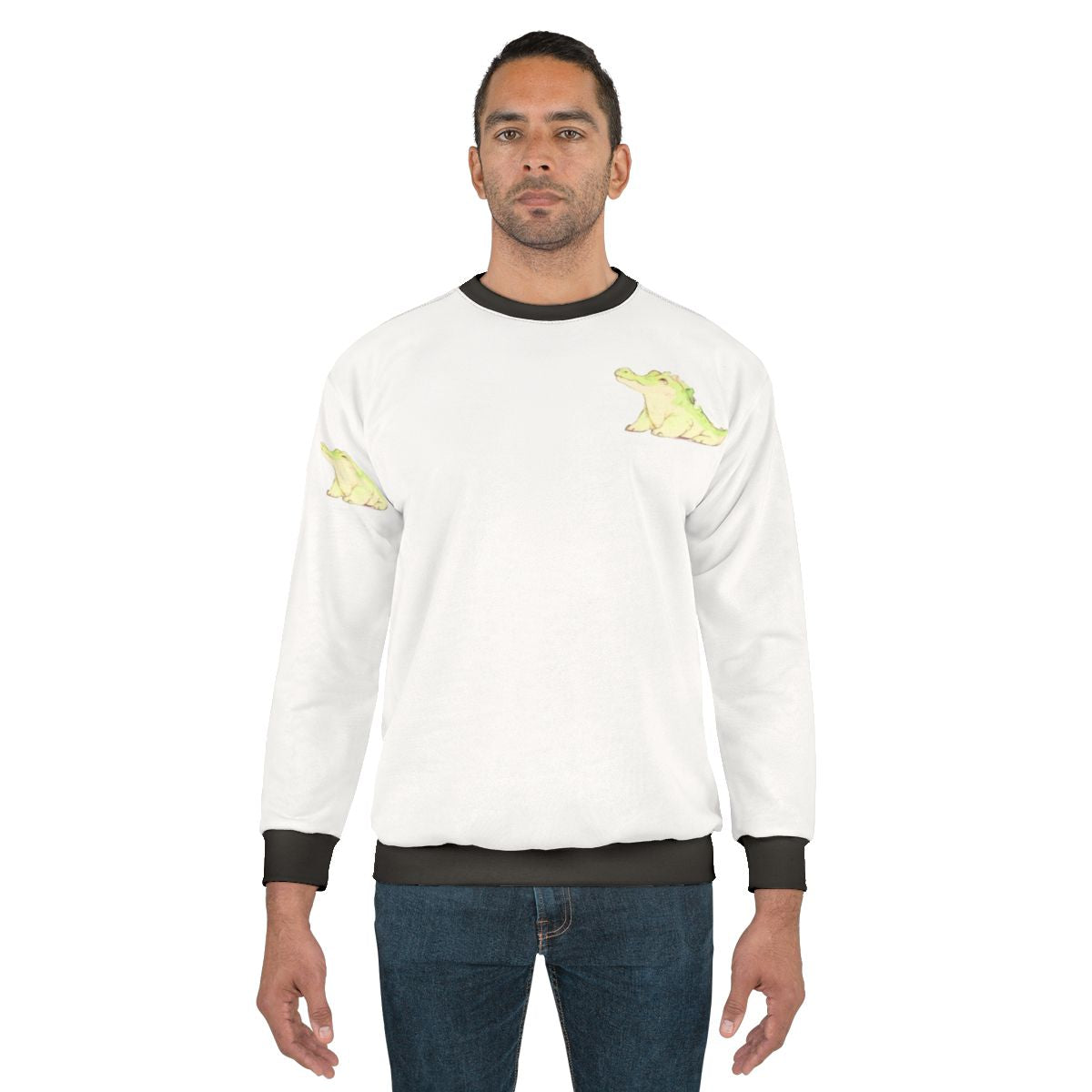 Cute crocodile sweatshirt with mystical and legendary design