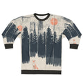 Cozy sweatshirt with a fox design in the wild forest