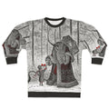 Vintage Krampus Sweatshirt featuring a mythical horror holiday character