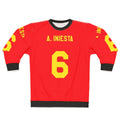 Andreas Iniesta #6 Spain National Team Football Sweatshirt