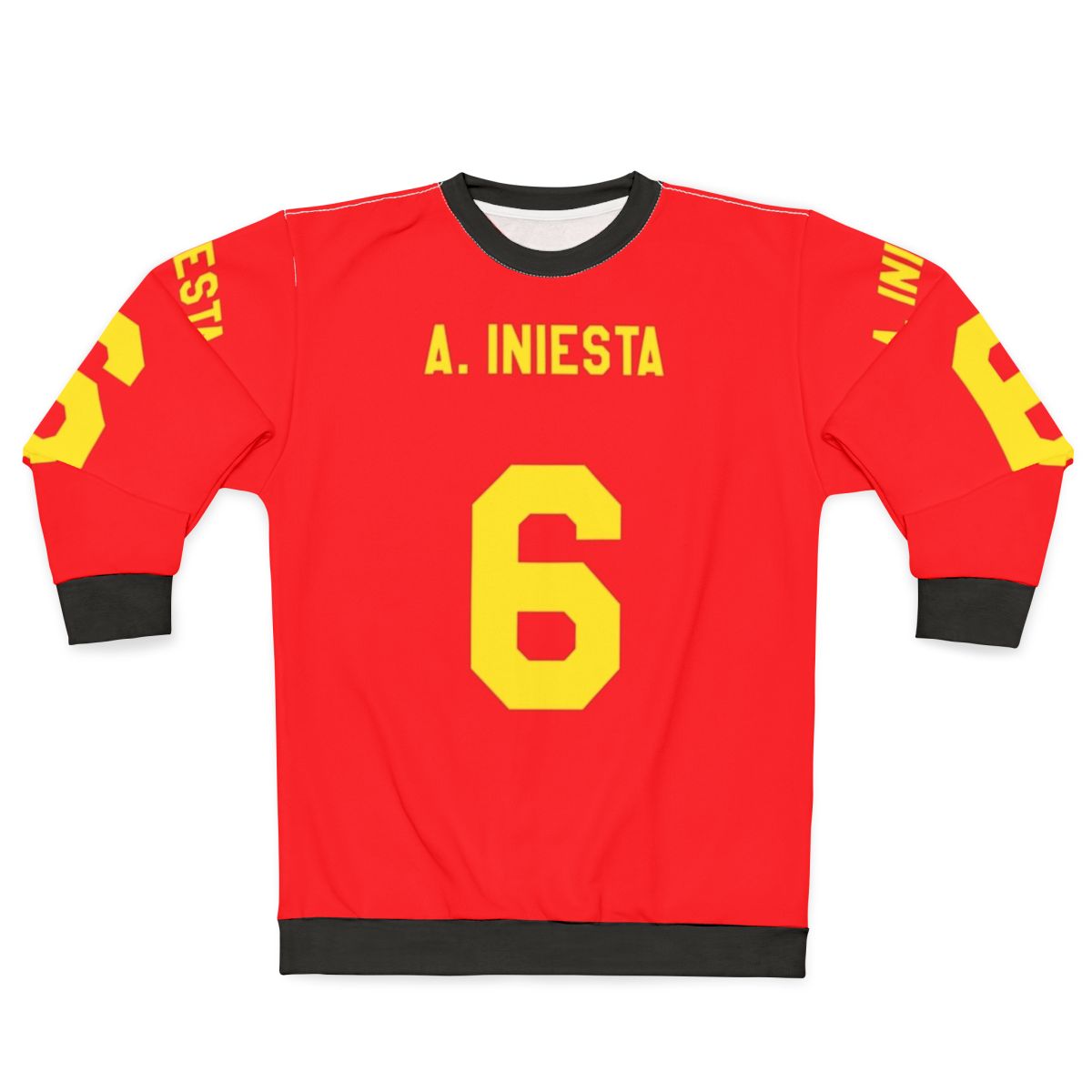 Andreas Iniesta #6 Spain National Team Football Sweatshirt