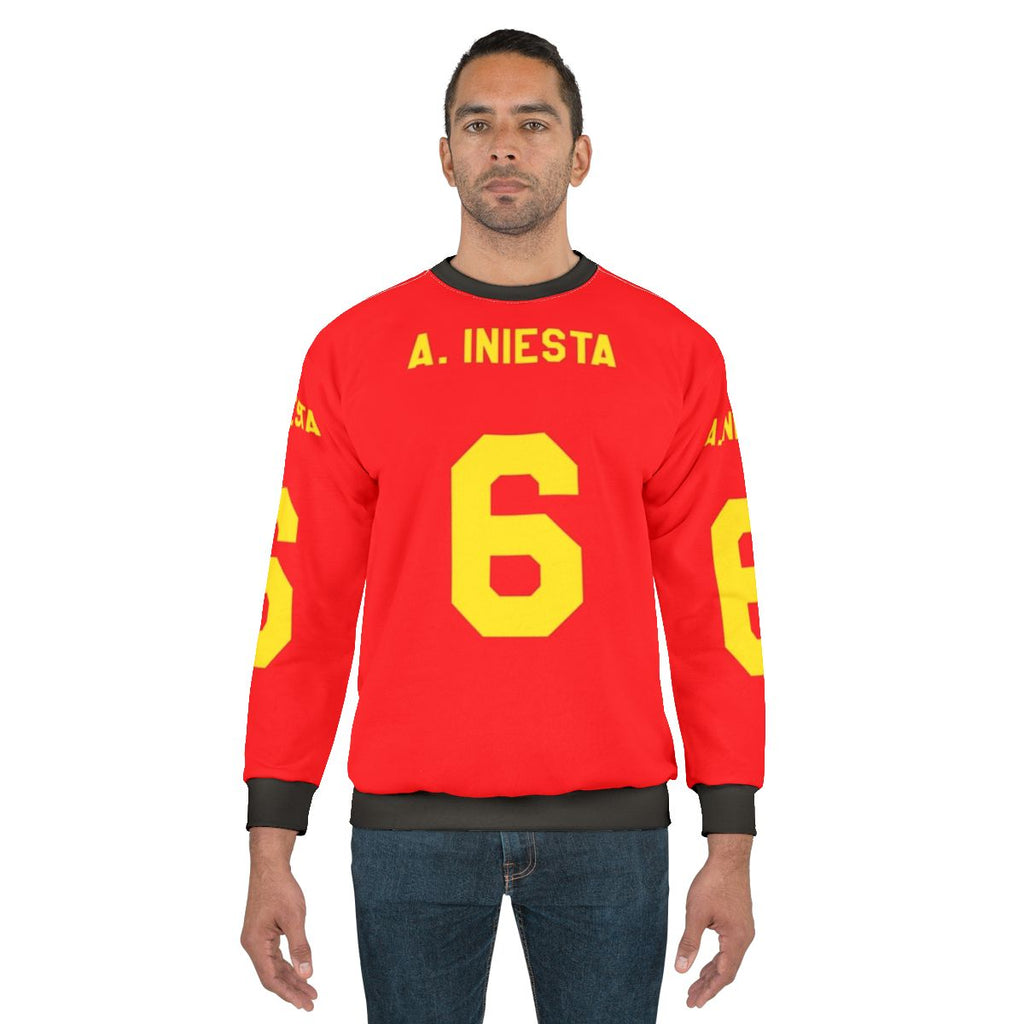 Andreas Iniesta #6 Spain National Team Football Sweatshirt