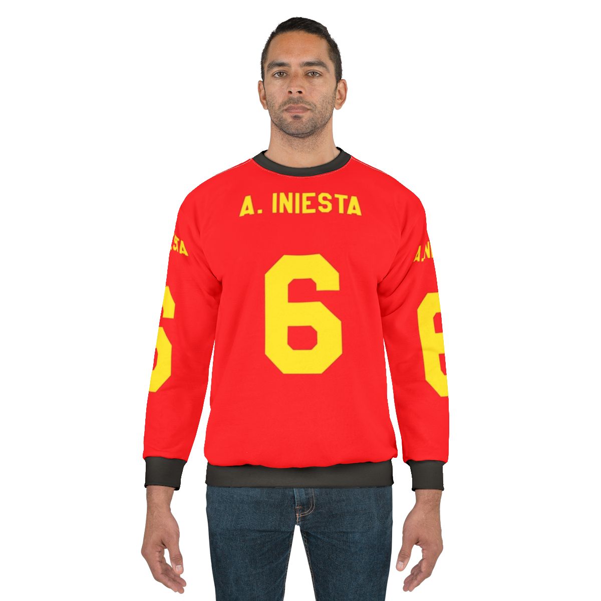 Andreas Iniesta #6 Spain National Team Football Sweatshirt