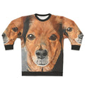 Adorable dog portrait acrylic art sweatshirt