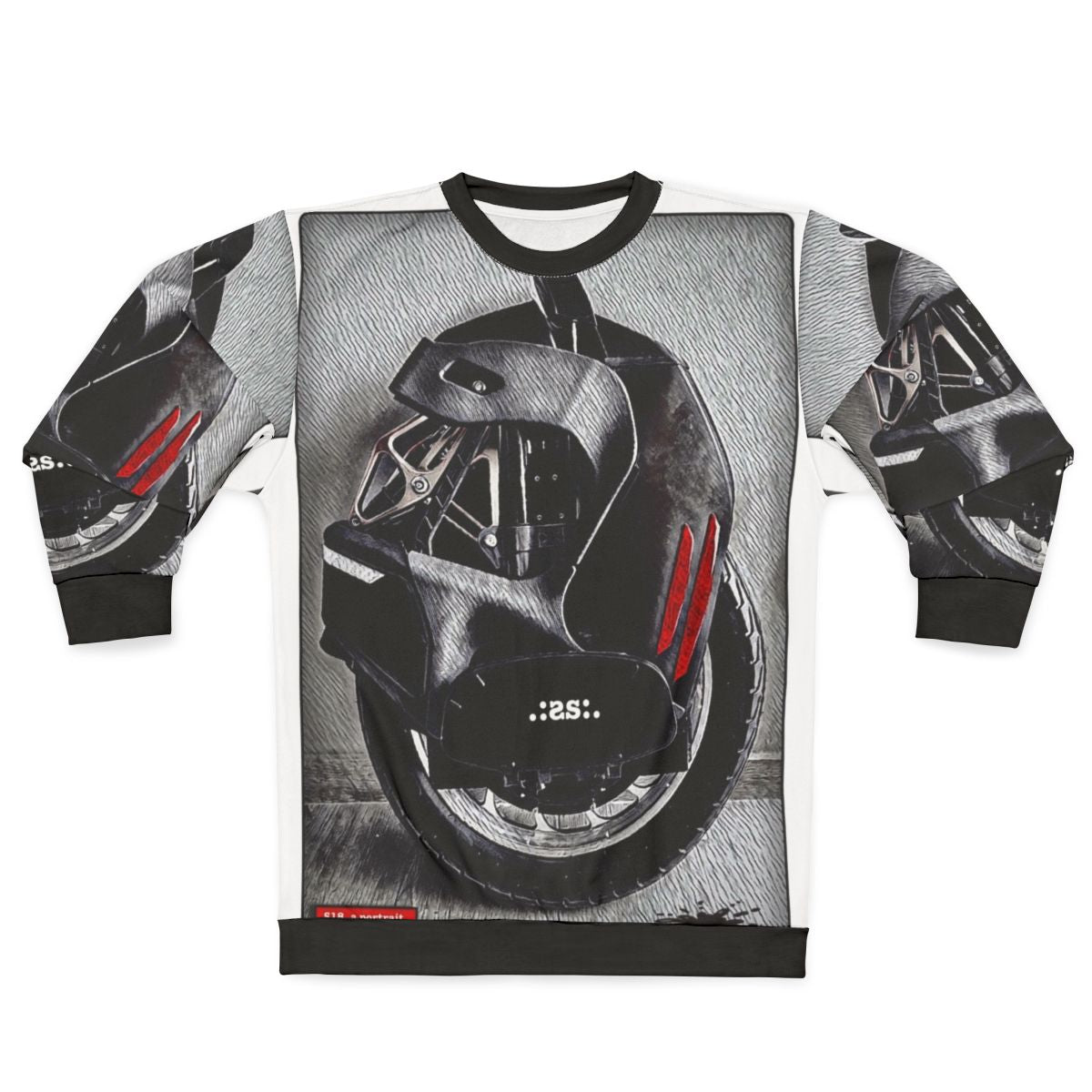 Portrait Sweatshirt with Trendy Graphic Design