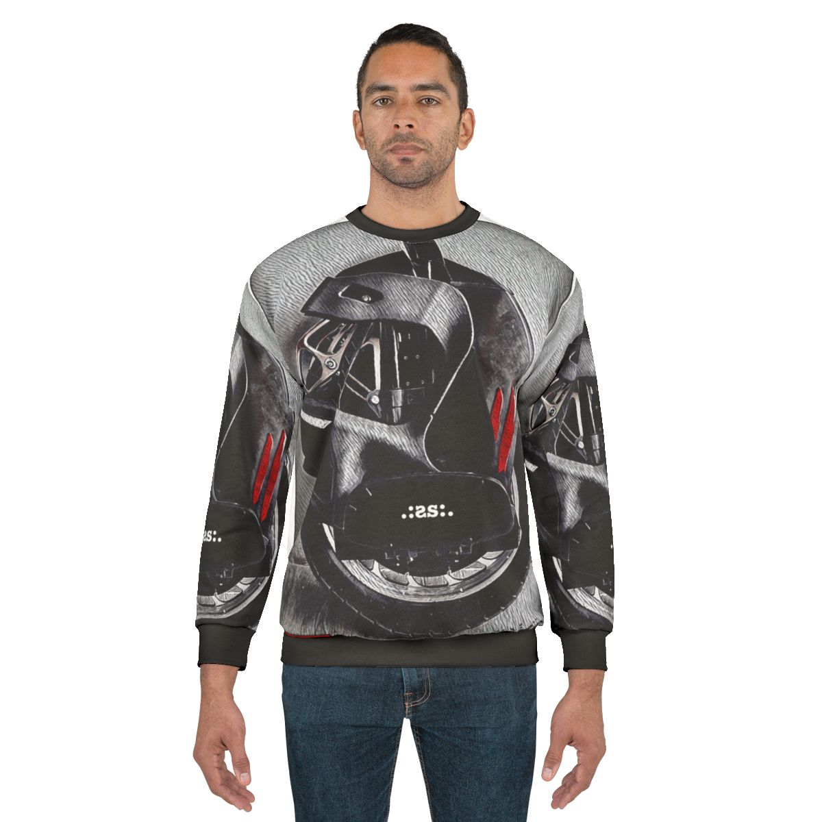 Portrait Sweatshirt with Trendy Graphic Design