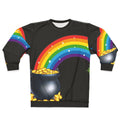 A cozy sweatshirt featuring the iconic pot of gold at the end of the rainbow, a symbol of Irish luck and prosperity.