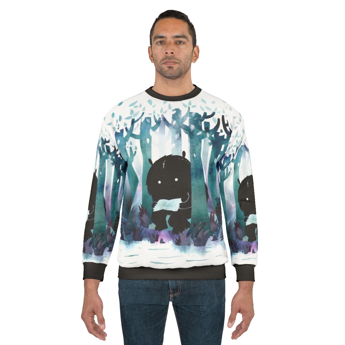 Quiet Spot Monster Watercolor Sweatshirt