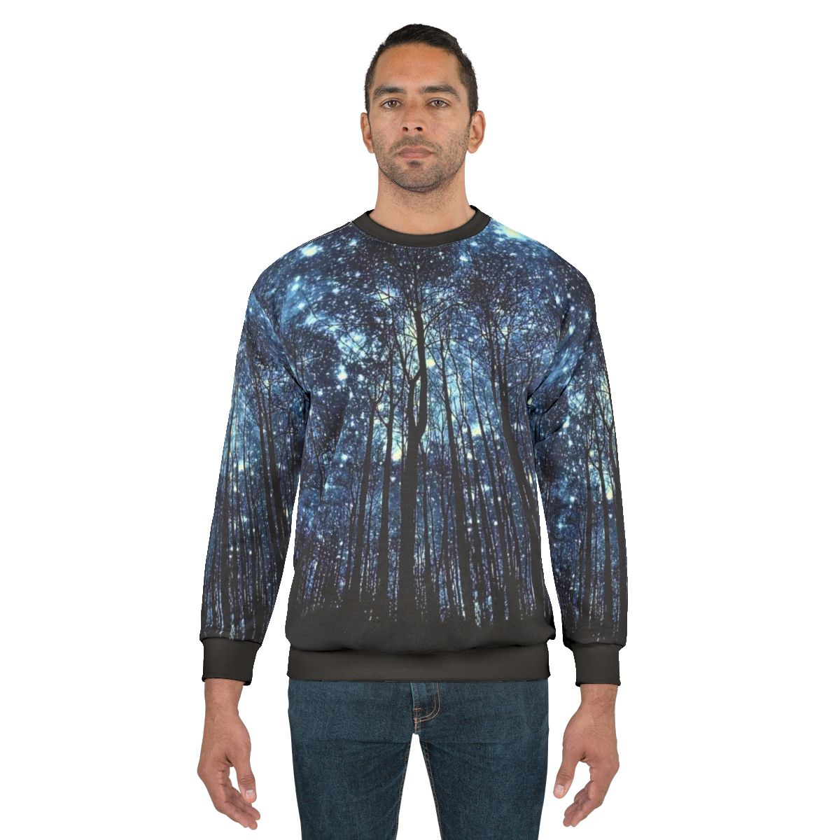 Cosmic star pattern sweatshirt