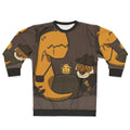 Nervous adventure sweatshirt with dinosaur and tiger in the jungle