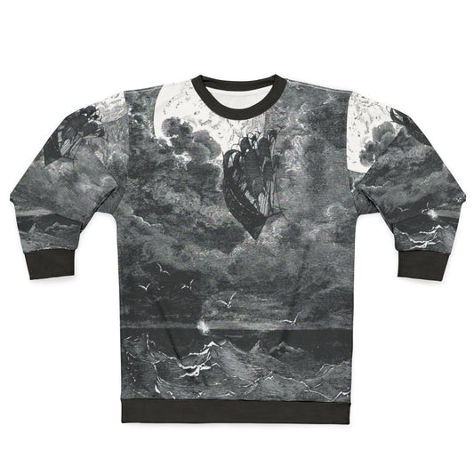Gustave Dore inspired sweatshirt featuring a voyage to the moon design