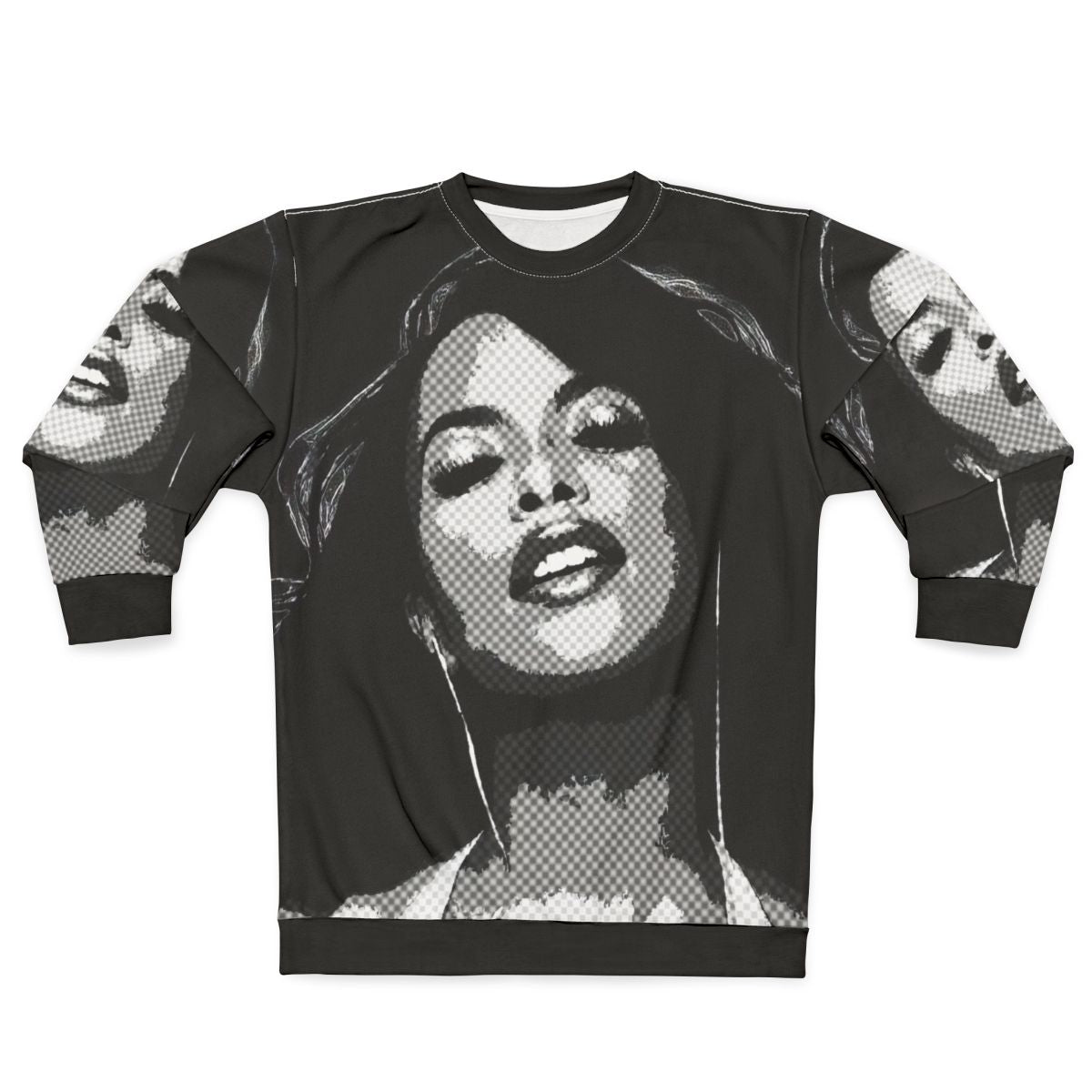 Aaliyah Vintage Newspaper Graphic Sweatshirt