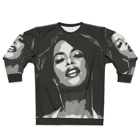 Aaliyah Vintage Newspaper Graphic Sweatshirt
