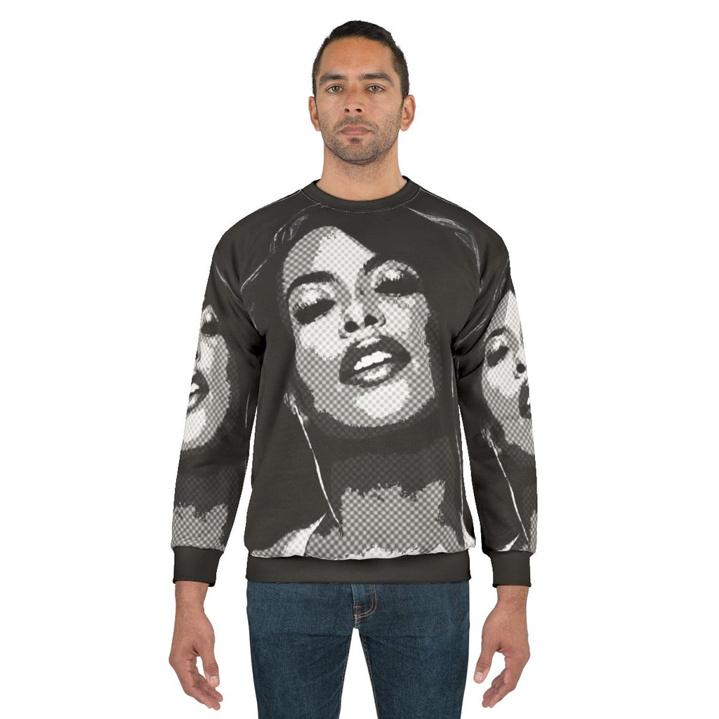 Aaliyah Vintage Newspaper Graphic Sweatshirt