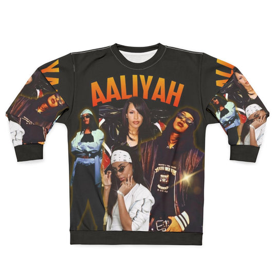 Vintage Aaliyah 90s Old School Design Sweatshirt