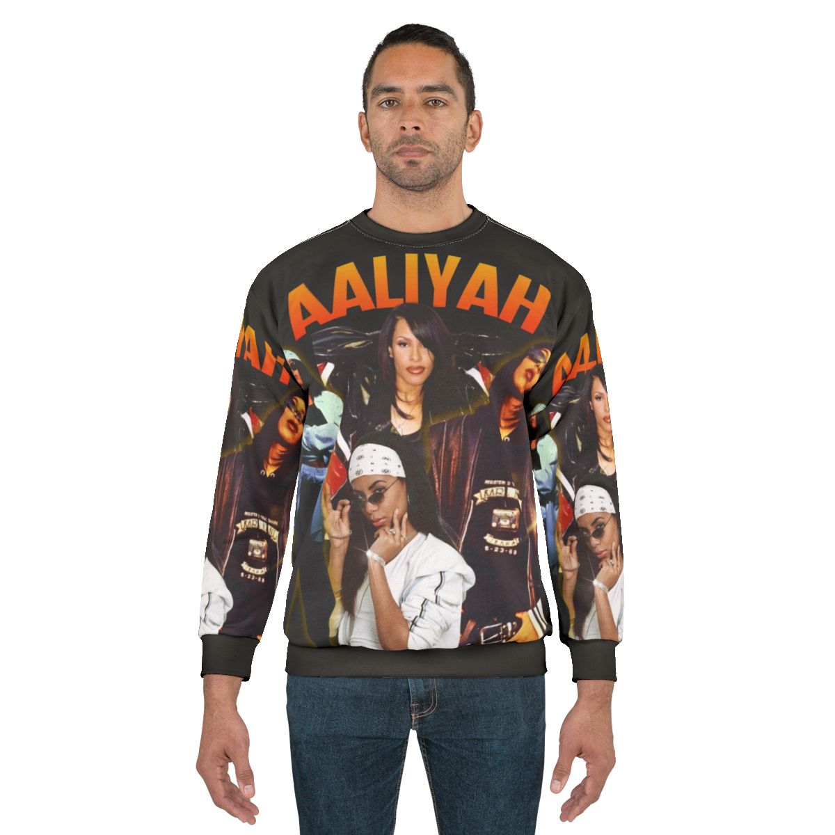 Vintage Aaliyah 90s Old School Design Sweatshirt