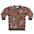 Authentic Aboriginal Art Sweatshirt with Emu and Dot Designs