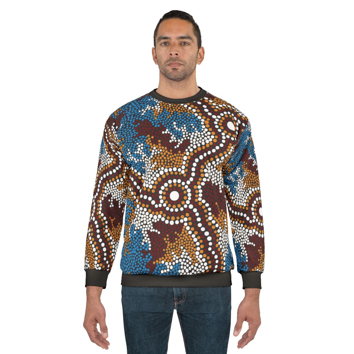 Authentic Aboriginal Art Wetland Dreaming Sweatshirt