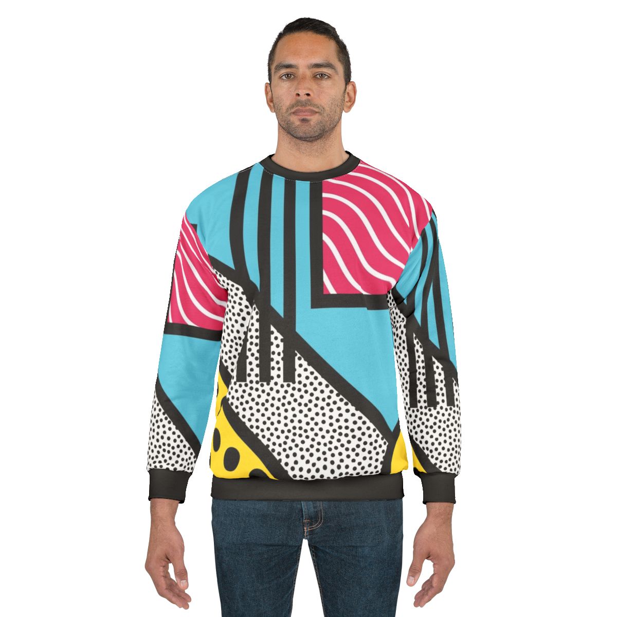 Abstract 80s Memphis Pop Art Graphics Sweatshirt