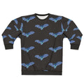 Colorful abstract bat sweatshirt with mythical bat design