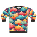 Colorful cloud pattern abstract graphic sweatshirt