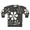 Abstract Flowers Monochrome Sweatshirt