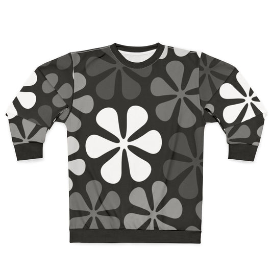 Abstract Flowers Monochrome Sweatshirt