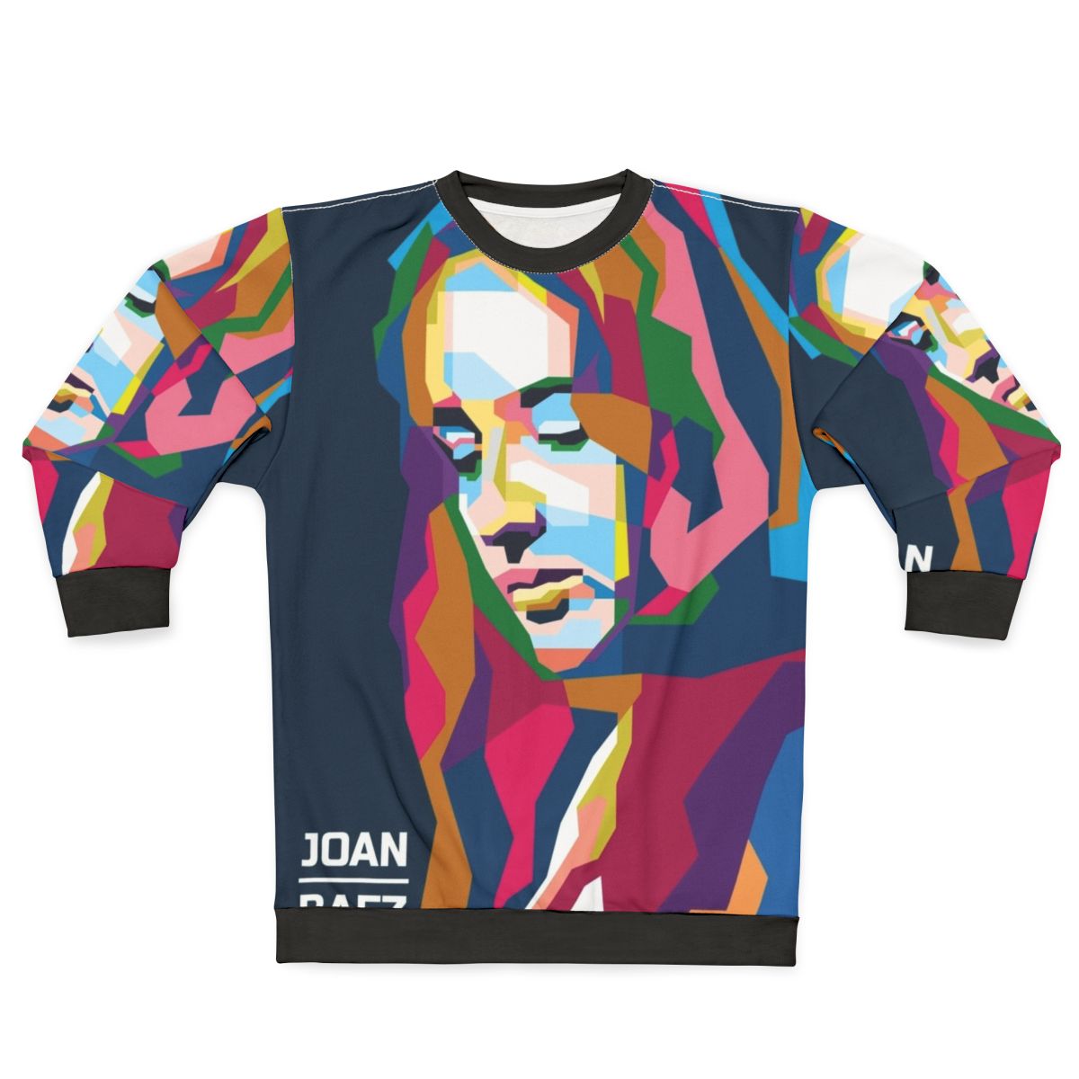 Abstract Geometric Joan Baez Pop Art WPAP Sweatshirt