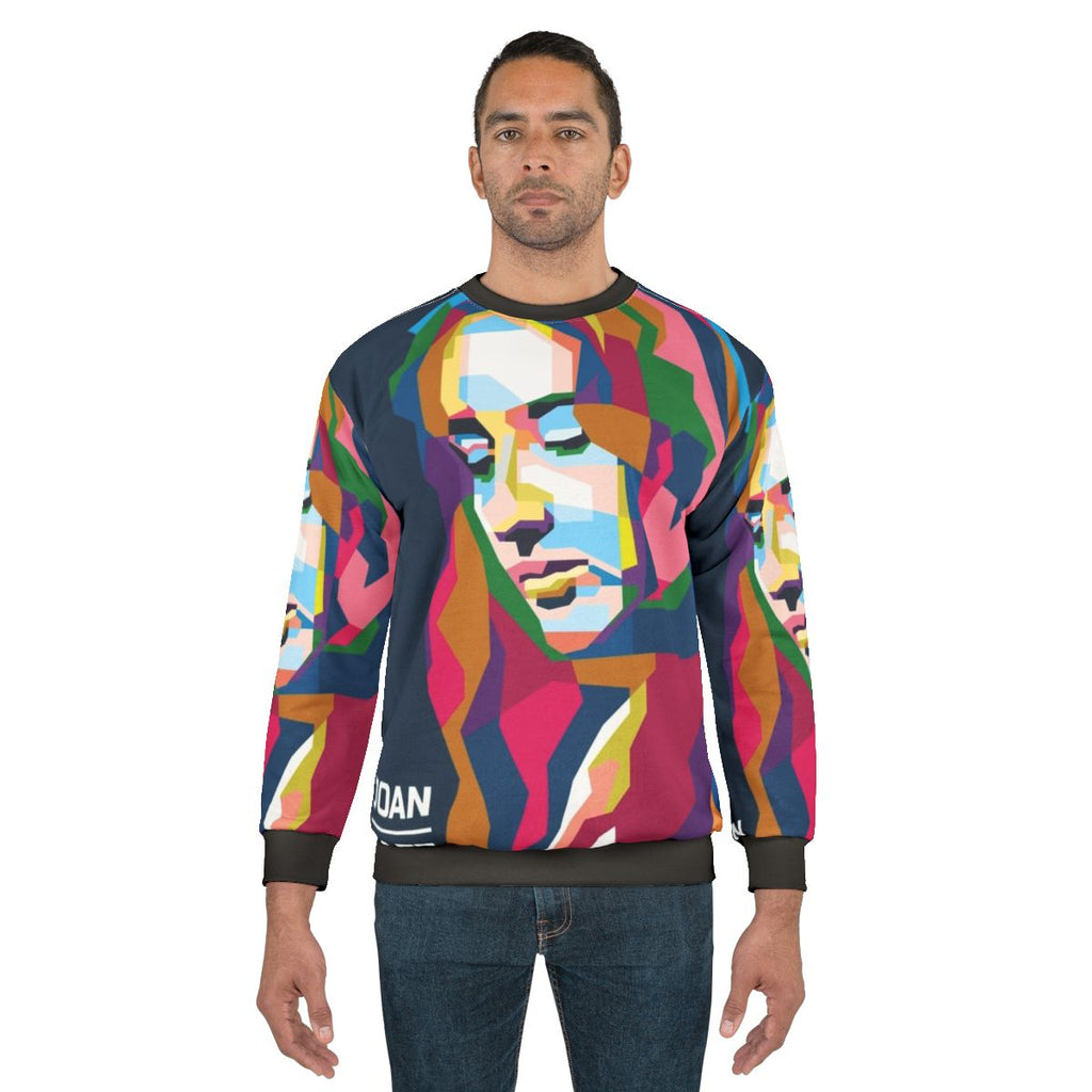 Abstract Geometric Joan Baez Pop Art WPAP Sweatshirt