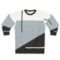 Abstract minimal sweatshirt with geometric monochrome pattern