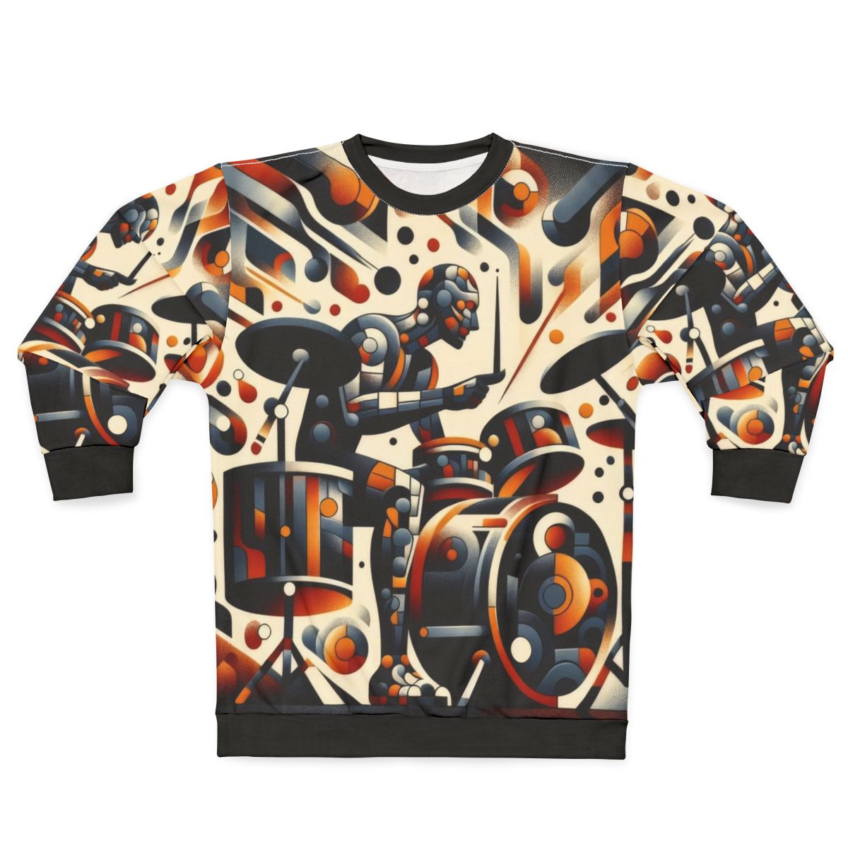 Abstract music drummer sweatshirt