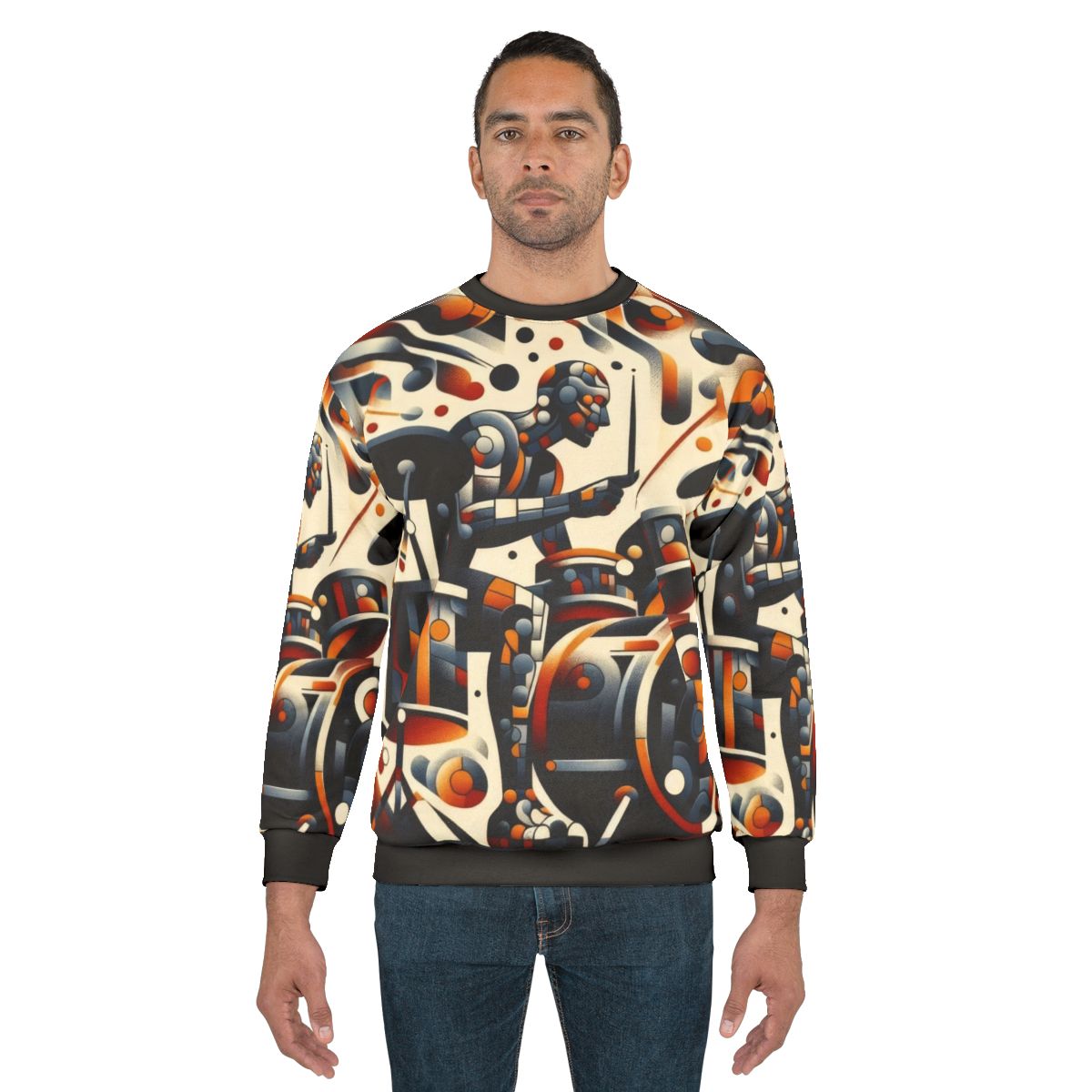 Abstract music drummer sweatshirt