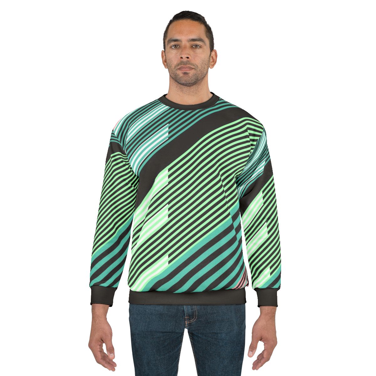 Abstract Striped Island Sweatshirt